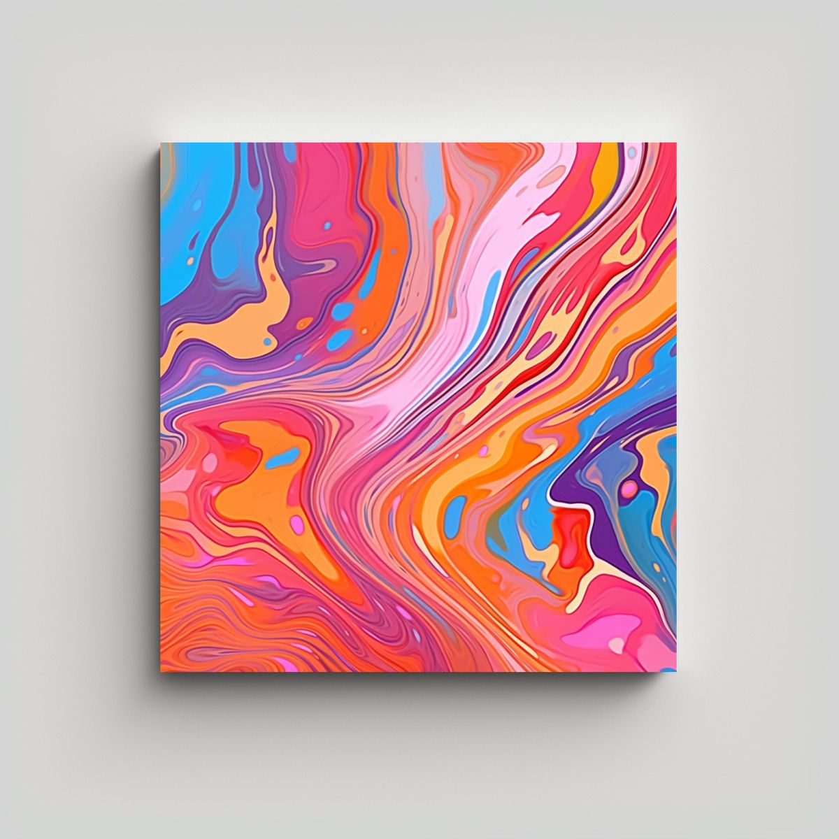 GENERICO - Pinturas Decorativas De Escena Psicodélica Con 70x70 Cm