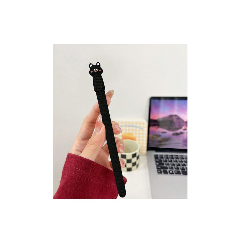 GENERICO - Funda De Silicona Suave Para Apple Pencil 2da Gen-gatito-NEGRO