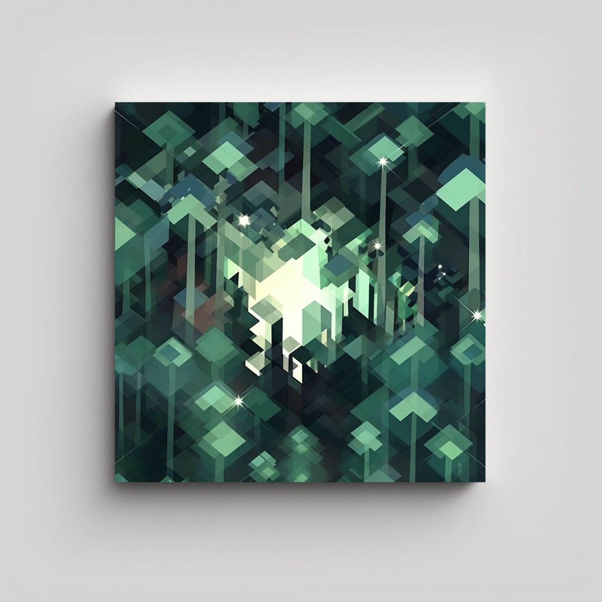 GENERICO - Cuadro De Pared Abstracto En Lienzo Con Formas 60x60 Cm