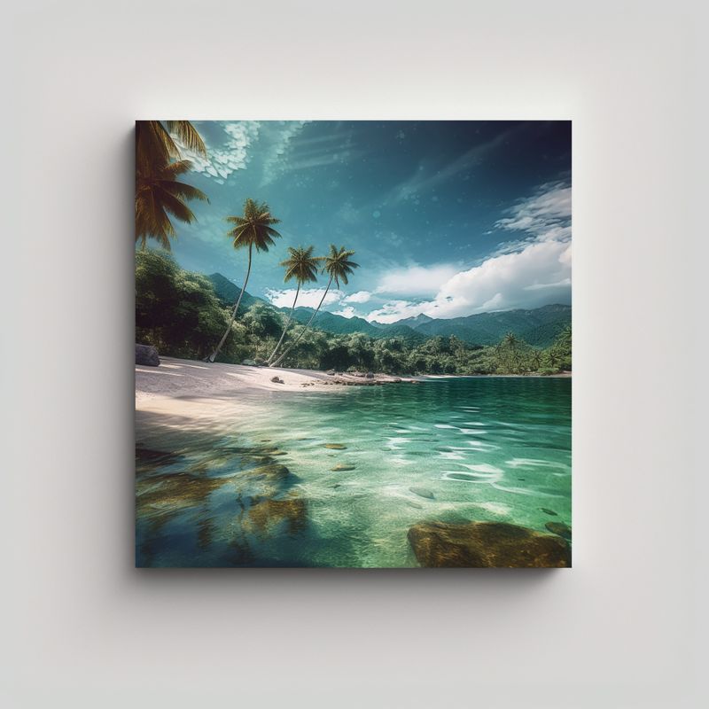 GENERICO - Paisaje Tropical Impresionante Capturado Por 70x70 Cm