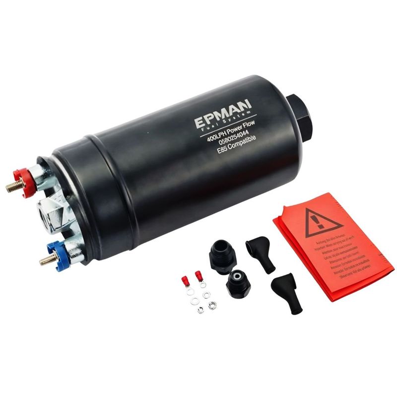 GENERICO - Bomba Bencina Externa 400lph Epman Racing Fitting AN8