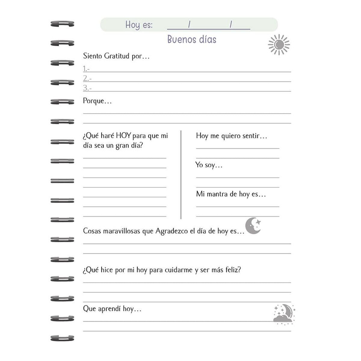 ELAB PROPIA - Diario de Gratitud diseño "Un Viaje de 100 Días"