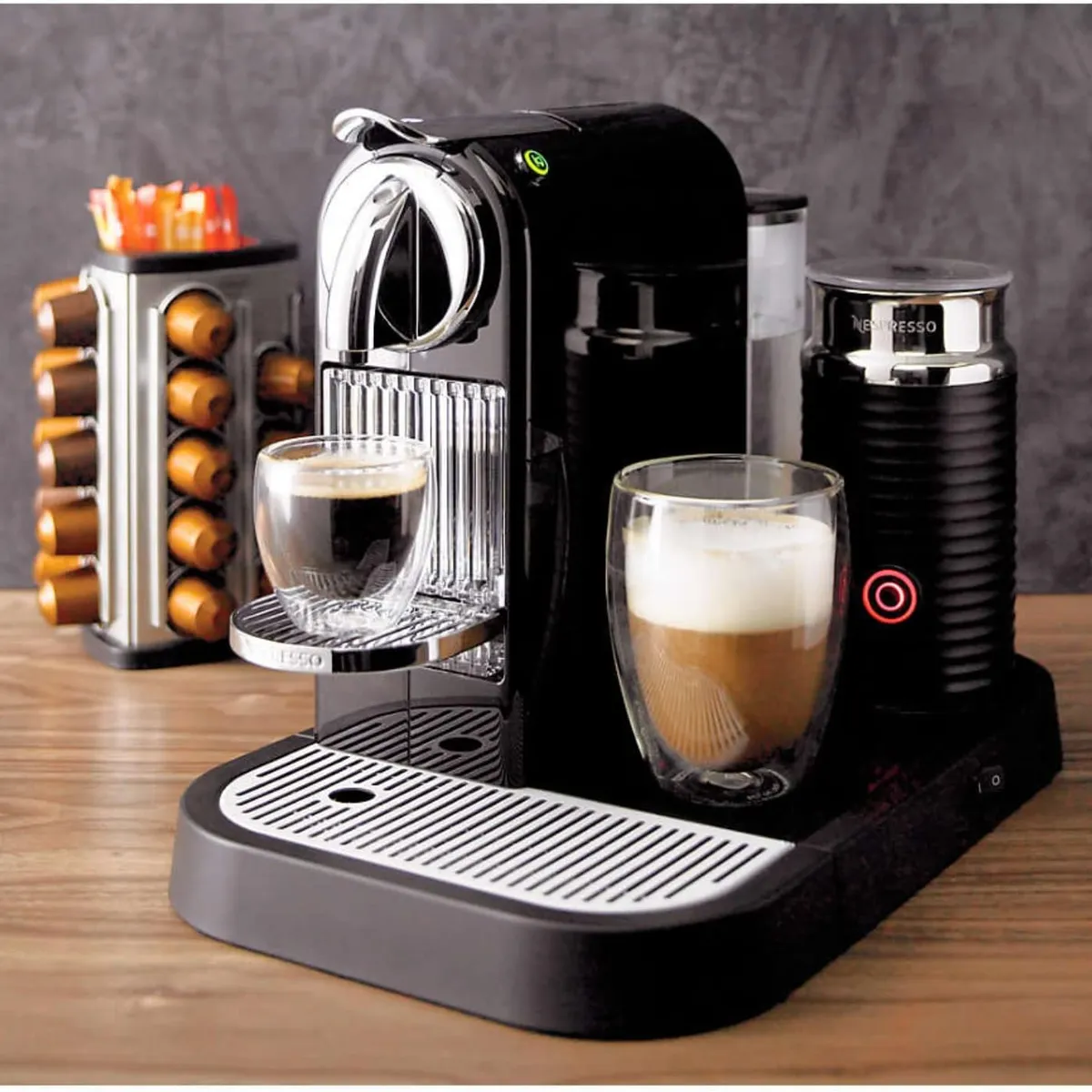 WAKESHOME - Set 4 Tazas Espresso Doble Pared 250ml Frio Caliente Sin Asa