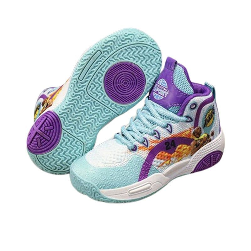 DANWEILE - Zapatillas de baloncesto deportivas de malla - Verde morado