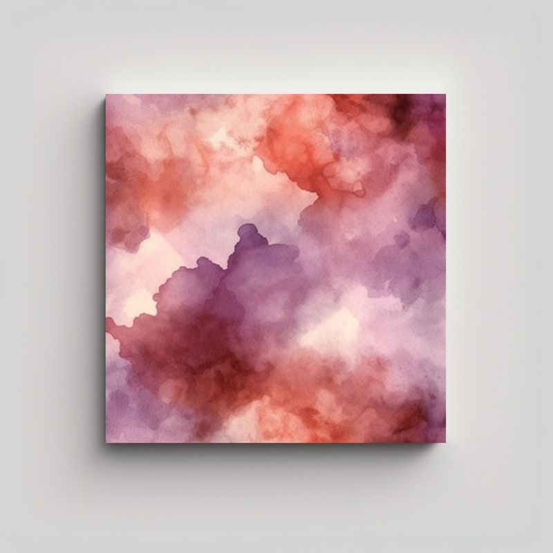GENERICO - Patrón Acuarela Abstracto Elegante Con Naranja 70x70 Cm