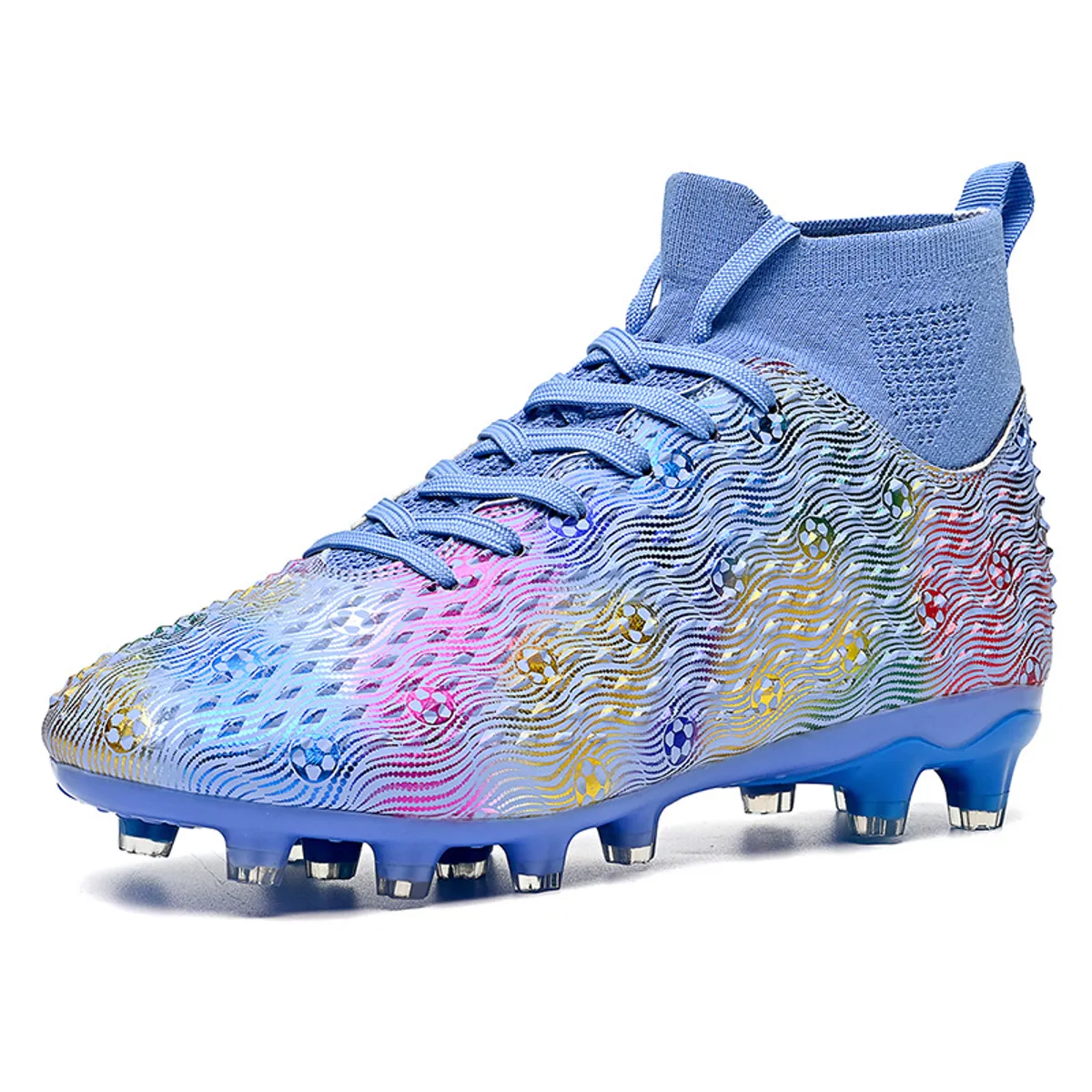 DANWEILE - Zapatos de fútbol con clavos para jóvenes antideslizantes - púrpura.