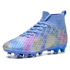 DANWEILE - Zapatos de fútbol con clavos para jóvenes antideslizantes - púrpura.