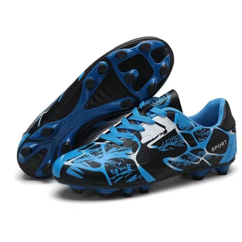 DANWEILE - Zapatillas de fútbol con clavos largos AG para entrenamiento juvenil.
