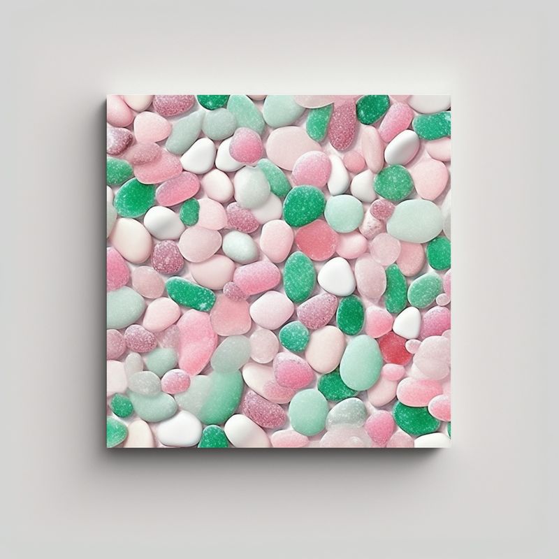 GENERICO - Cuadros Decorativos De Playa Verano Con Piedras 50x50 Cm