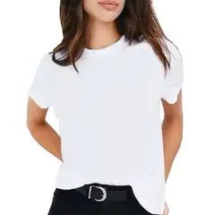 CREA PRINT - POLERA 100 % ALGODON MC MUJER CUELLO REDONDO