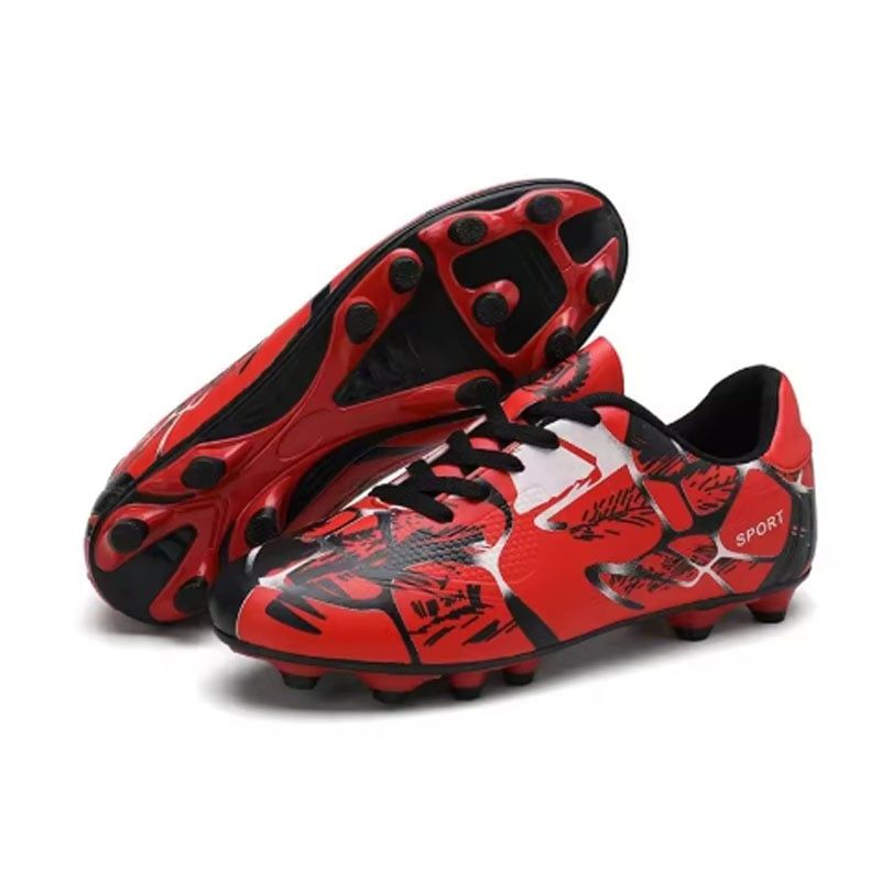DANWEILE - Zapatillas de fútbol con clavos largos AG para entrenamiento juvenil.