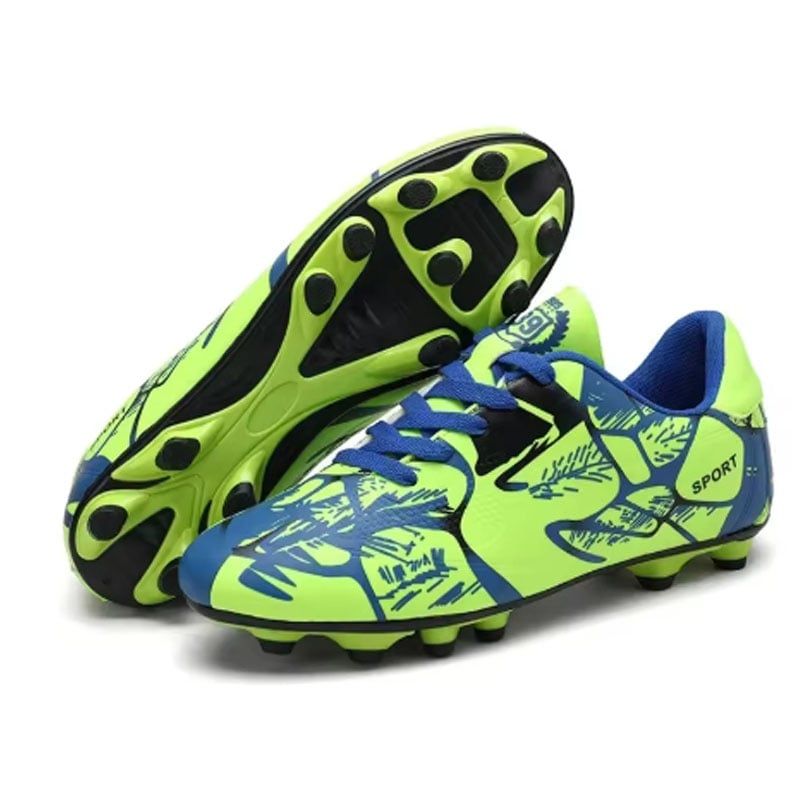 DANWEILE - Zapatillas de fútbol con clavos largos AG para entrenamiento juvenil.