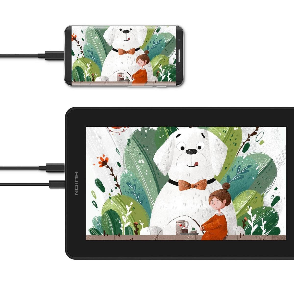 HUION - Tableta Digitalizadora Gráfica Huion KAMVAS 12 Sin Soporte Negra