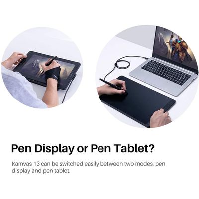 Imagen 2 del producto Tableta Gráfica Digitalizadora Kamvas 13 de 13.3"" - Negro.