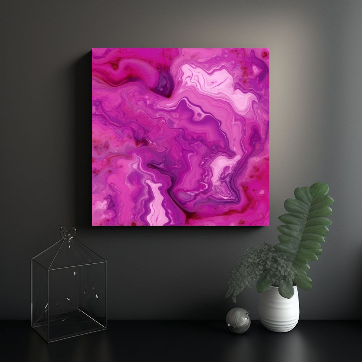 GENERICO - Pinturas De Decoración En Mármol Magenta 70x70 Cm