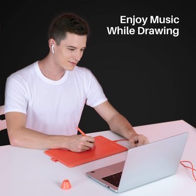 Imagen 2 del producto Tableta Digitalizadora Gráfica HS611 para Dibujo Roja