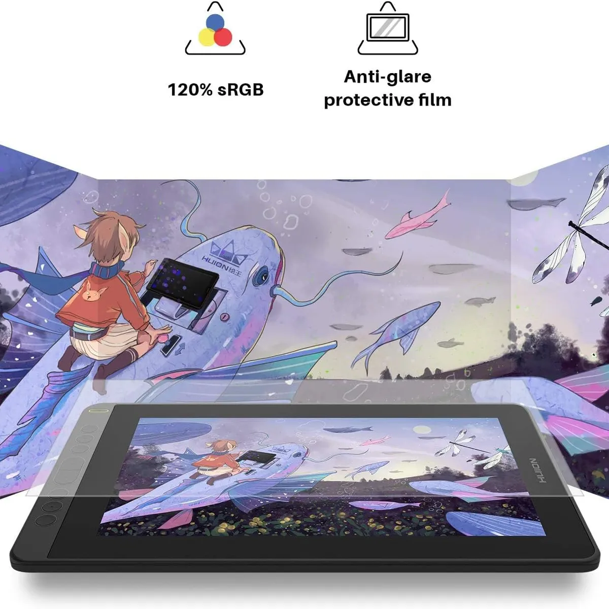 HUION - Tableta Gráfica Digitalizadora Huion KAMVAS 12 con Soporte