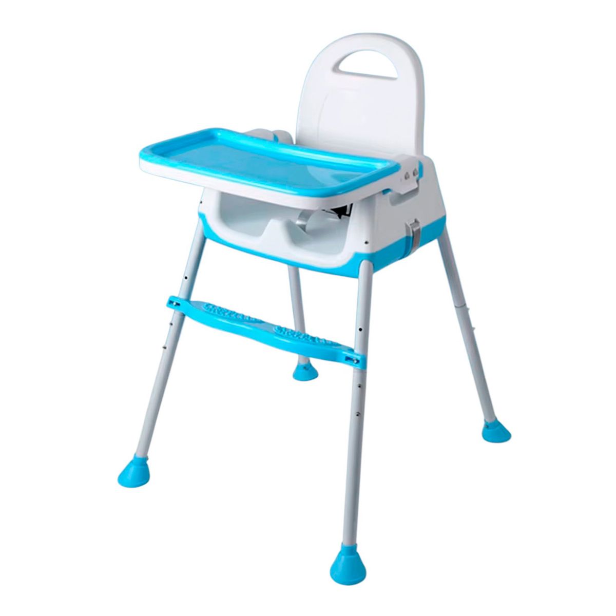 ALPHA - Silla Comer Bebe Altura Regulable Easy Travel Celeste