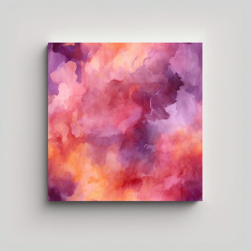 GENERICO - Fondo Acuarela Abstracto Multicolor Con Patrón 90x90 Cm