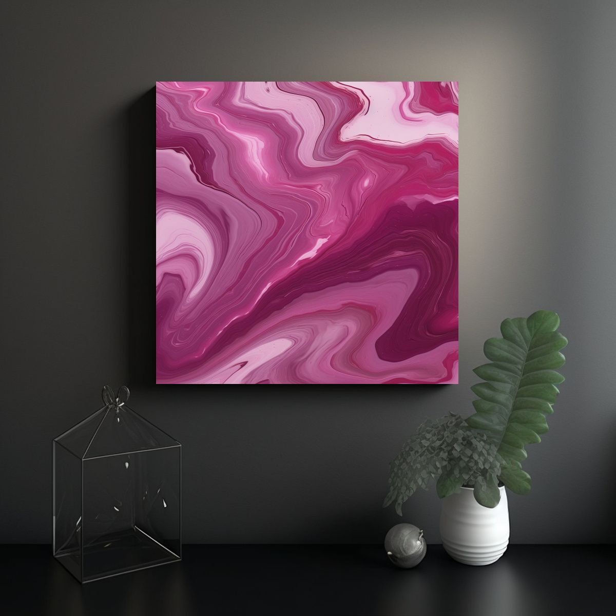 GENERICO - Pinturas Decorativas Textura Mármol Magenta De 70x70 Cm