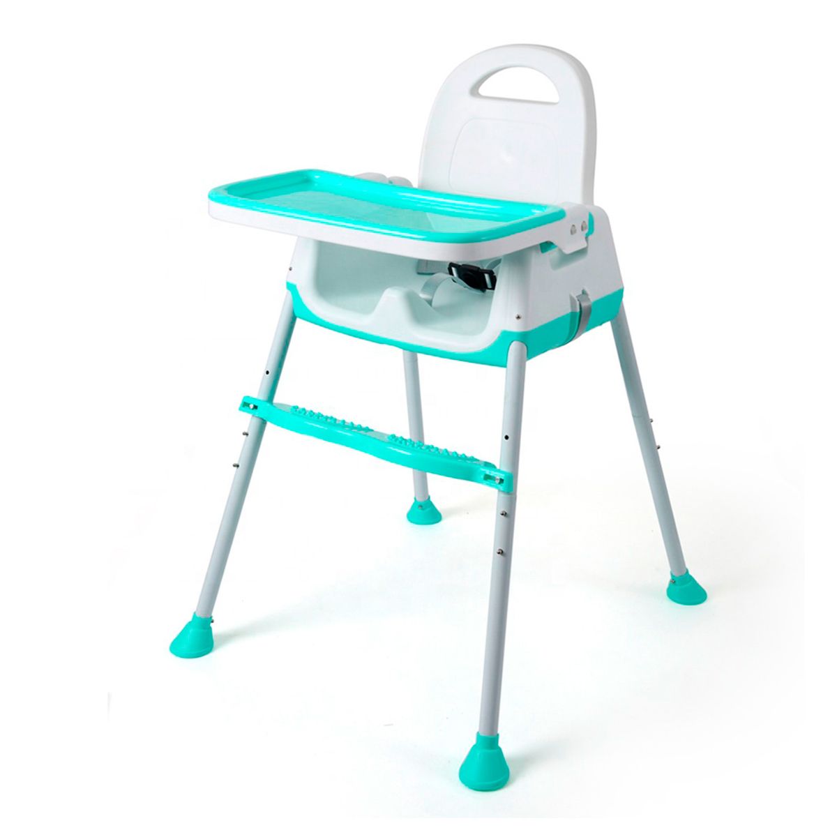 ALPHA - Silla Comer Bebe Altura Regulable Easy Travel Agua Marina