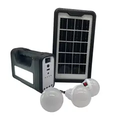 GENERICO - Kit Solar De Emergencia Portátil Led + Ampolletas + Panel