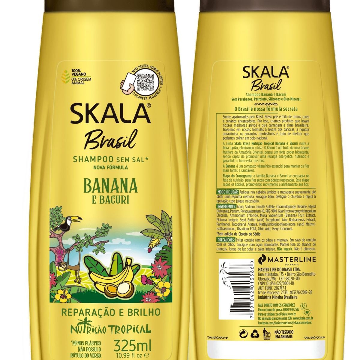 SKALA - Shampoo Banana Y Bacuri Skala Brasil 325 ml