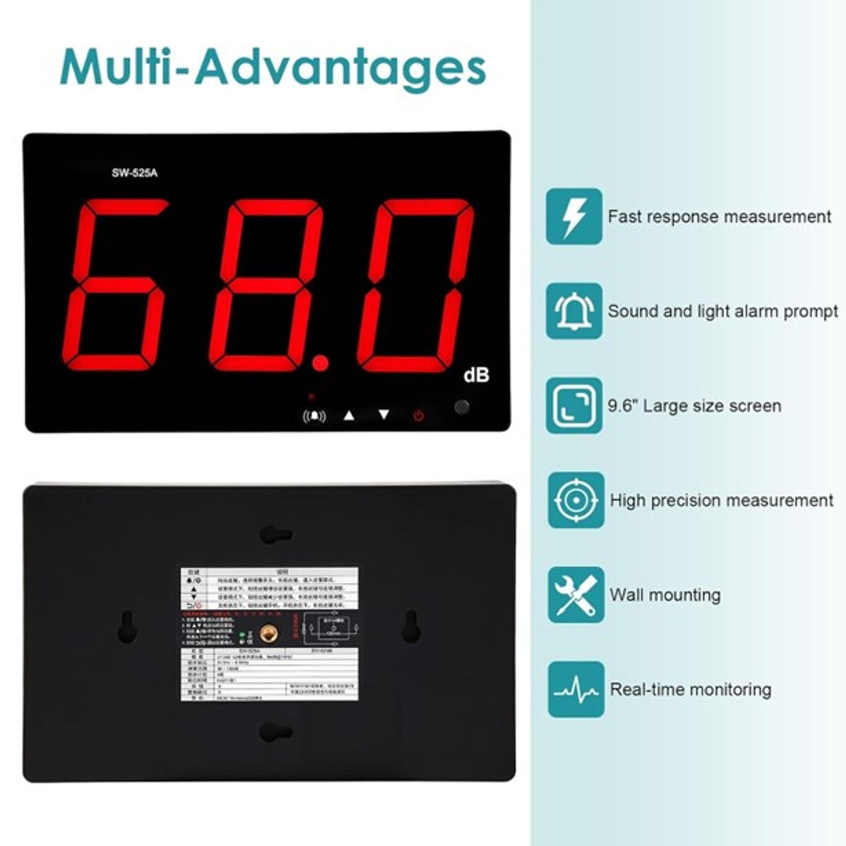 SNDWAY - Sonometro De Pared Sndway