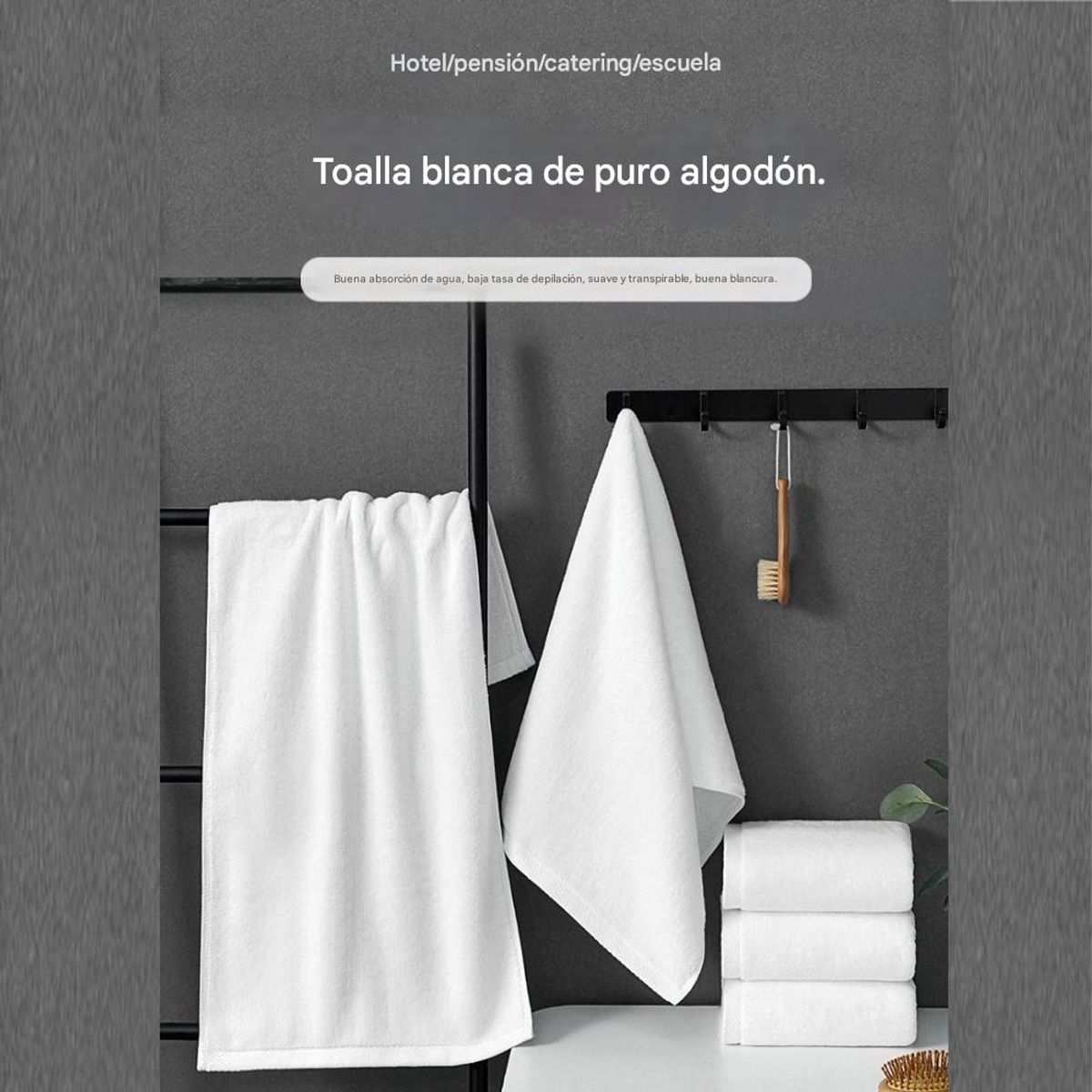 MUNDO MAGIA - Juego De 4 Toallas De Baño Algodon Grande Gimnasio