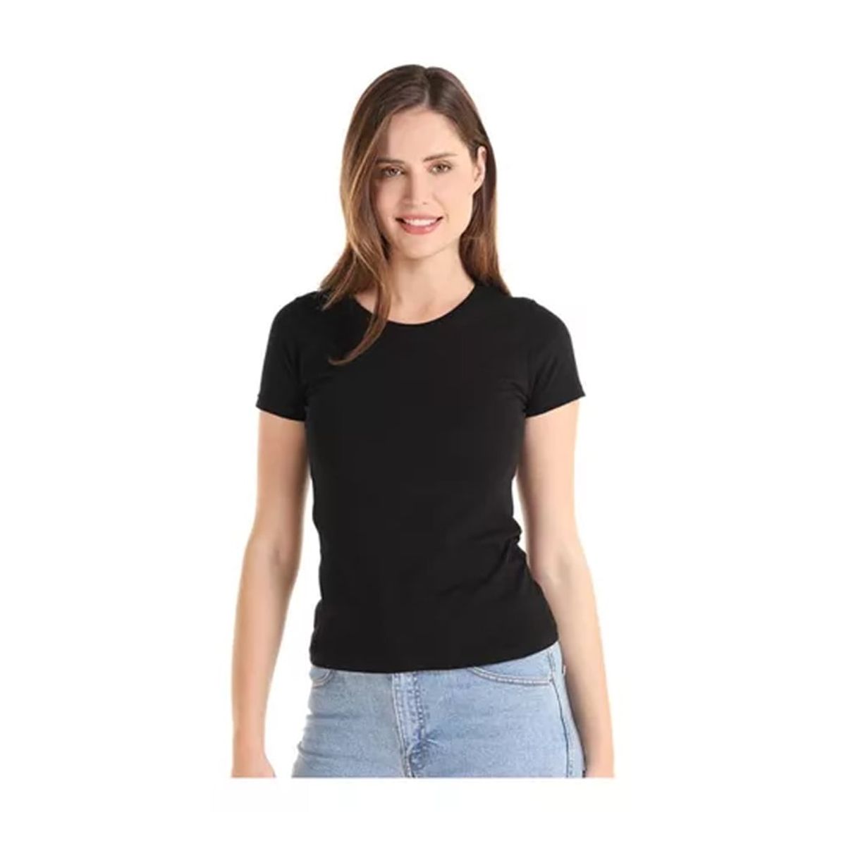 CREA PRINT - POLERA 100 % ALGODON MC MUJER CUELLO REDONDO