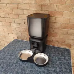 GENERICO - Dispensador Automático Alimento WIFI 7L Doble Negro
