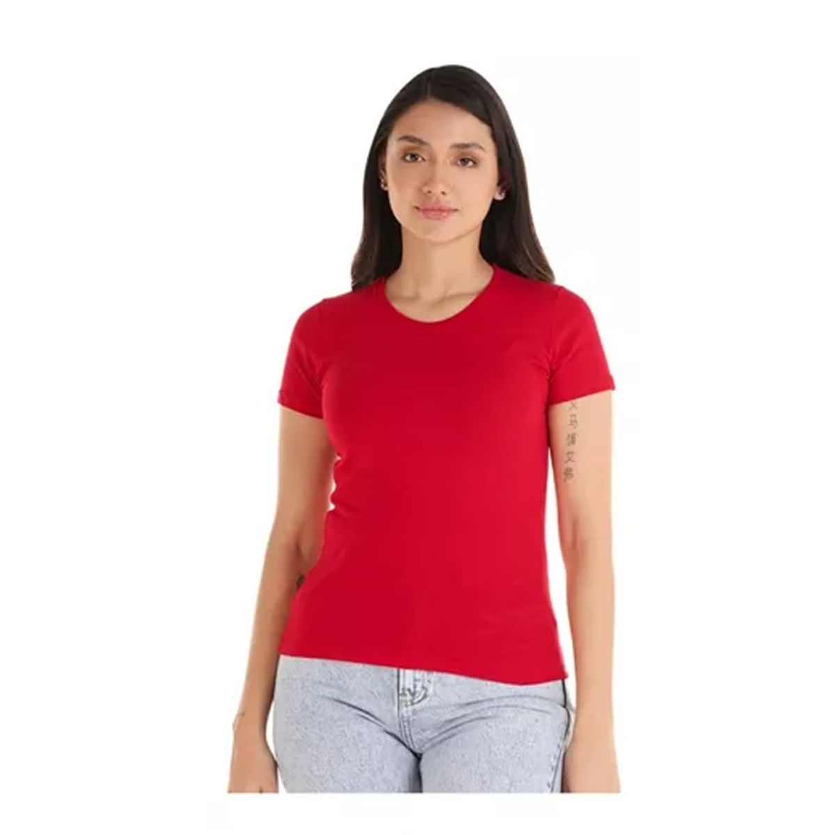 CREA PRINT - POLERA 100 % ALGODON MC MUJER CUELLO REDONDO