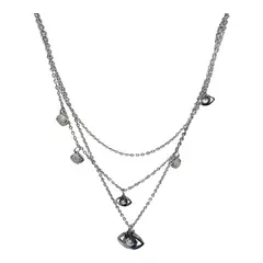 GENERICO - Collar Ojo Turco Cristales Plata Mexicana 925