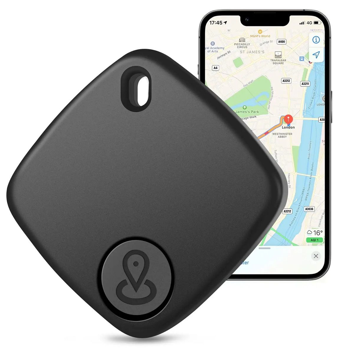 STARTECHOFFICE - Localizador GPS Inteligente Bluetooth Anti-Pérdida Llaves Mascotas Carteras Equipaje APP Find My