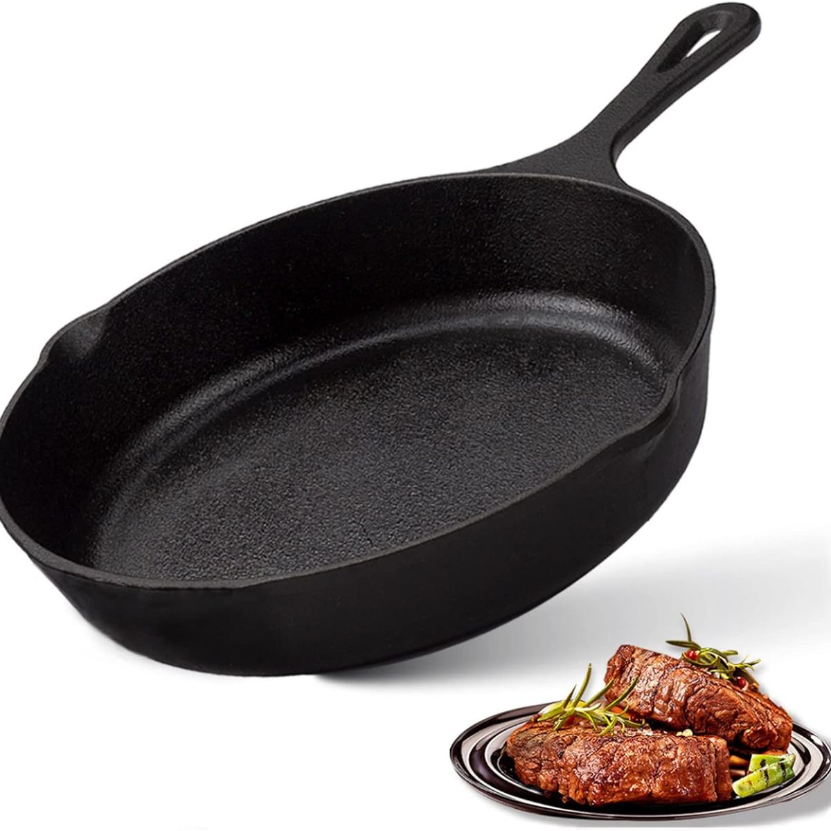 WAKESHOME - Sarten Fierro Hierro Fundido 16cm Antiadherente Color Negro