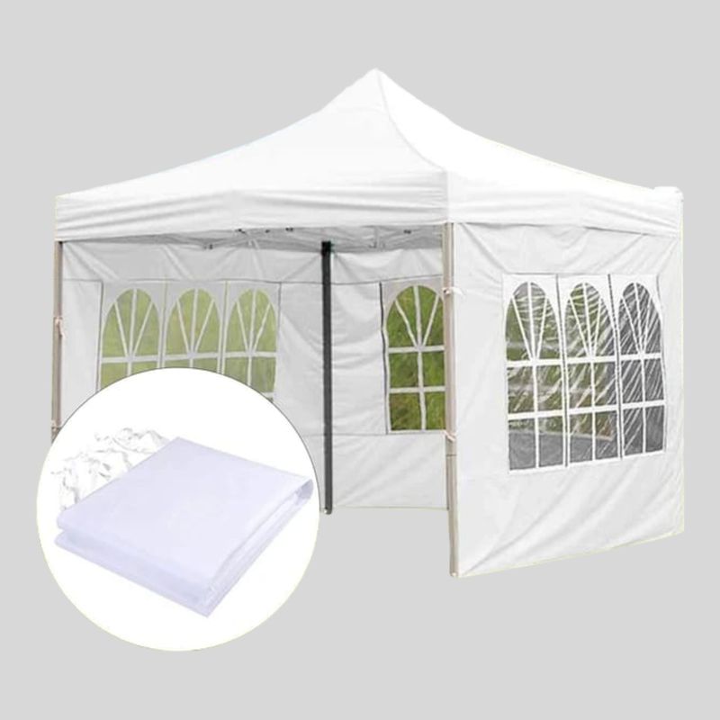 GENERICO - Lateral o Pared Para Toldo Araña 3x3 Blanco con diseño Ventana