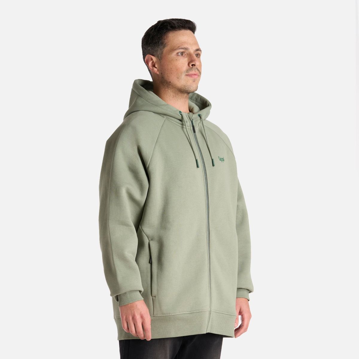 LIPPI - Polerón Hombre Heavy Duty Full Zip Sweatshirt Jade Oscuro Lippi