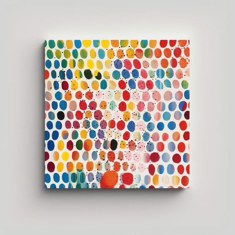 GENERICO - Pintura Abstracta: Superposición De Colores 50x50 Cm