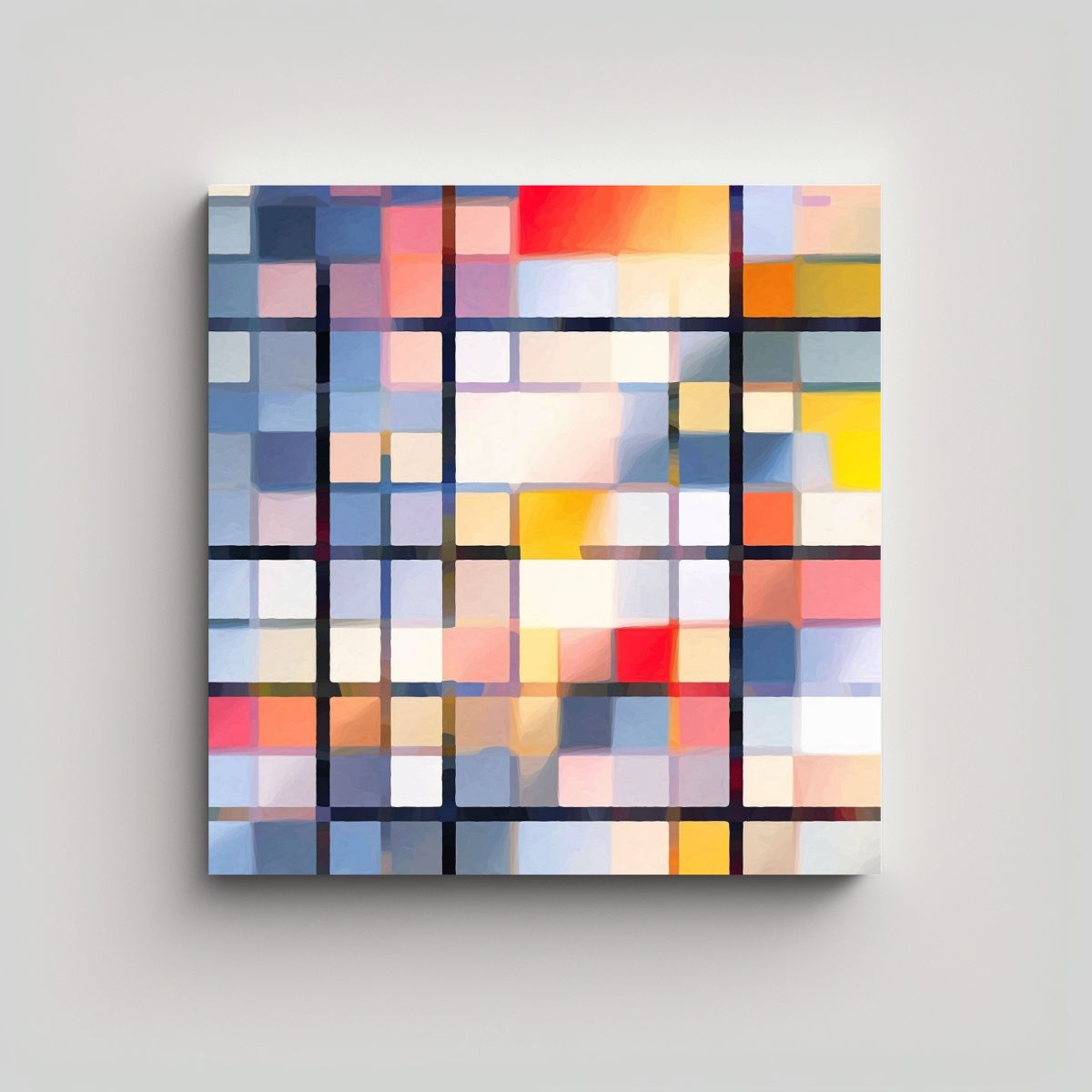 GENERICO - Obra De Arte Digital De Píxeles Minimalista 60x60 Cm