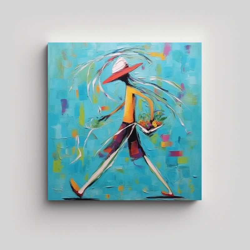 GENERICO - Pinturas De Decoración De Arte Abstracto De 80x80 Cm