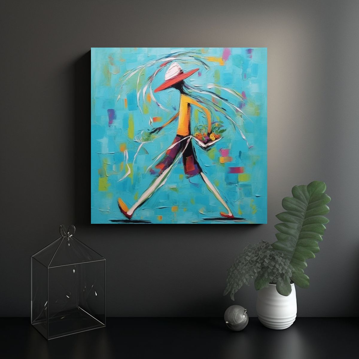 GENERICO - Pinturas De Decoración De Arte Abstracto De 70x70 Cm