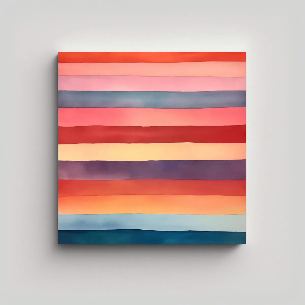 GENERICO - Pintura Acuarela Moderna Minimalista En Papel 90x90 Cm