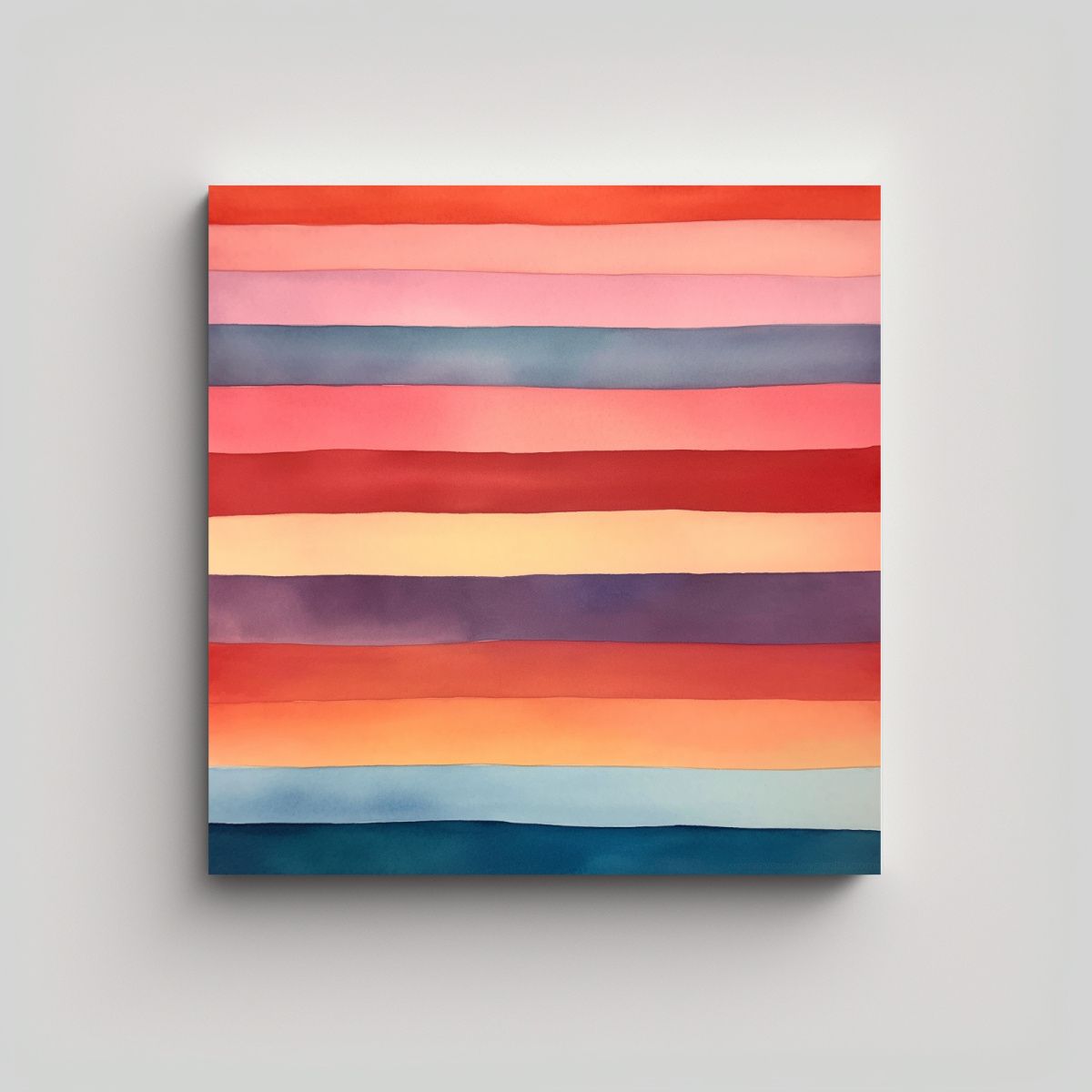 GENERICO - Pintura Acuarela Moderna Minimalista En Papel 90x90 Cm