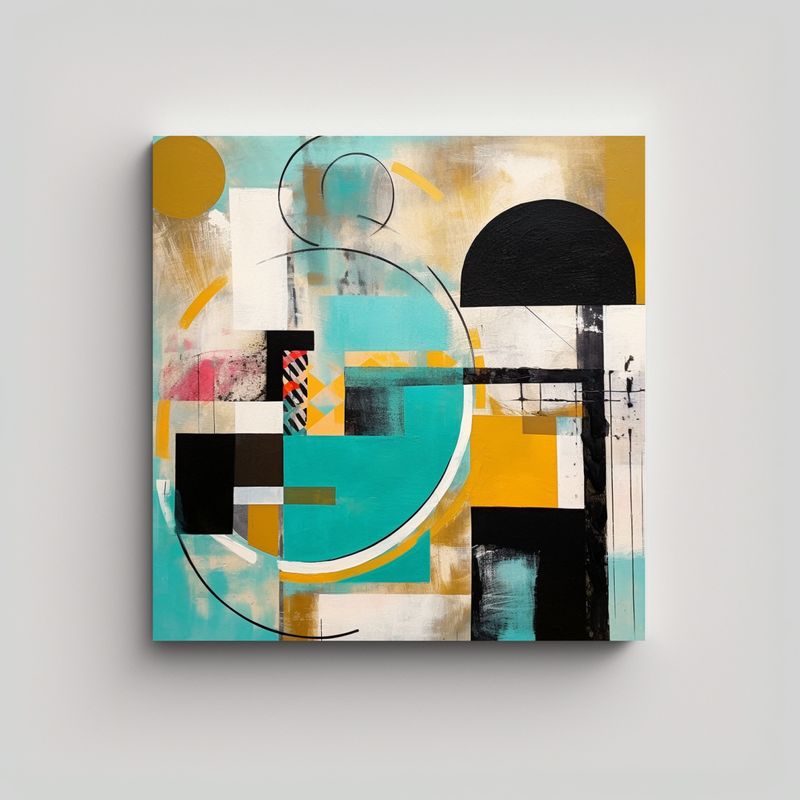 GENERICO - Cuadro De Inspiración Abstracto Con Estilo De 80x80 Cm