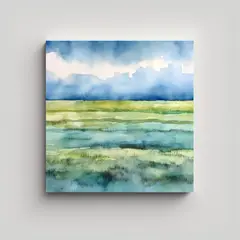 GENERICO - Pintura Acuarela Minimalista Moderna Para 60x60 Cm