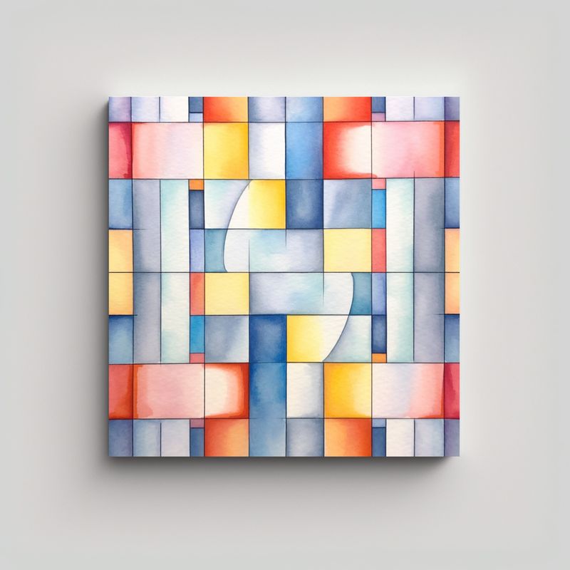 GENERICO - Obra De Arte Moderna Estilo Acuarela Minimalista 90x90 Cm