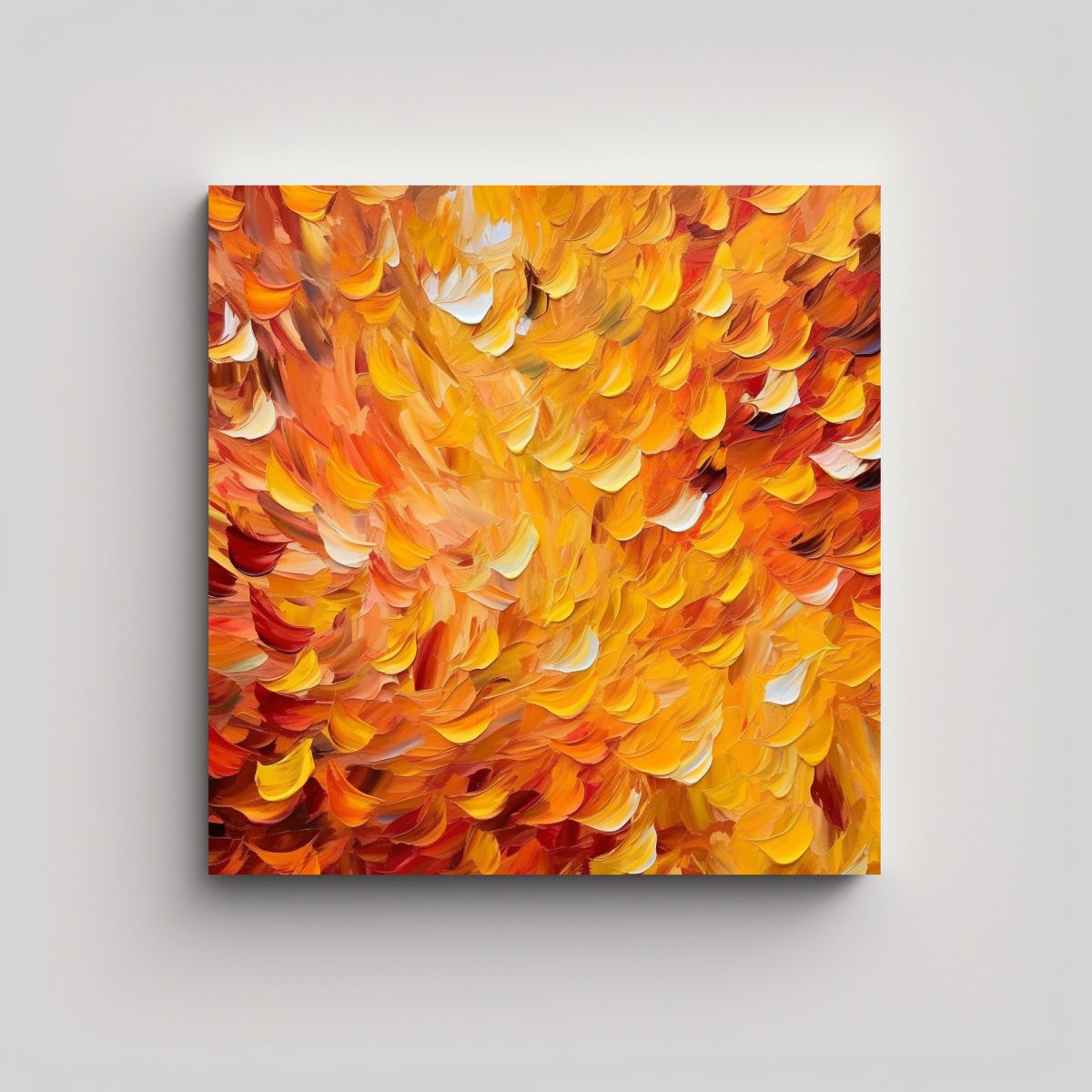 GENERICO - Cuadro Decorativo Abstracto Otoñal En Continuo 50x50 Cm