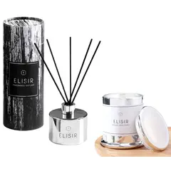 WAKESHOME - Set Aromatizador Para El Hogar Vela + Difusor Con Varillas London