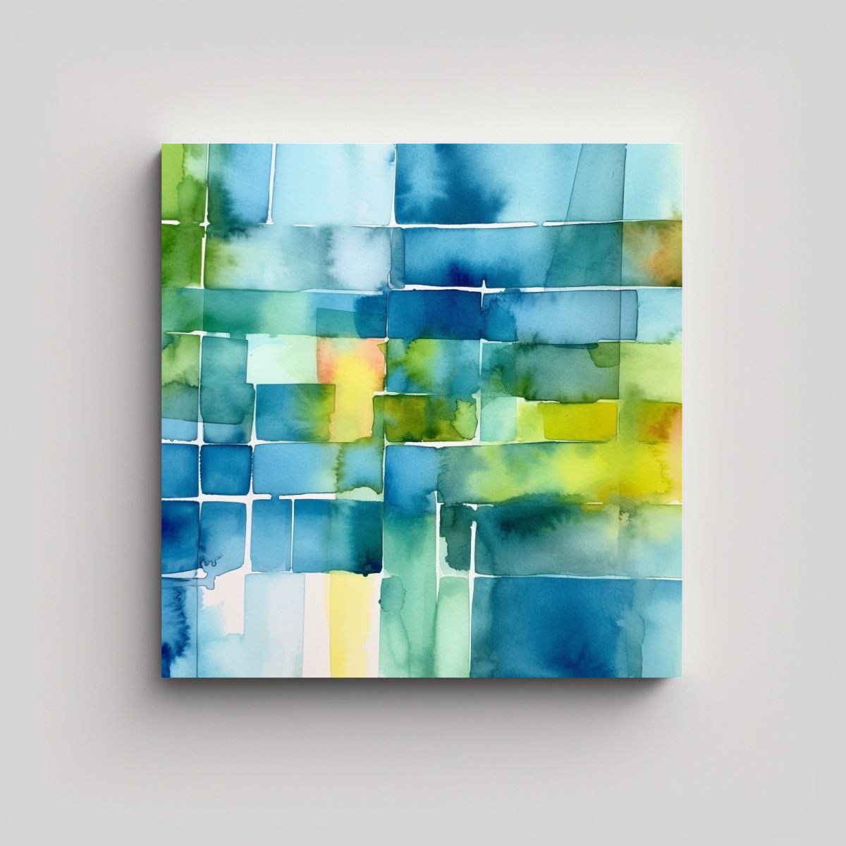 GENERICO - Acuarela Moderna Minimalista Sobre Papel 80x80 Cm