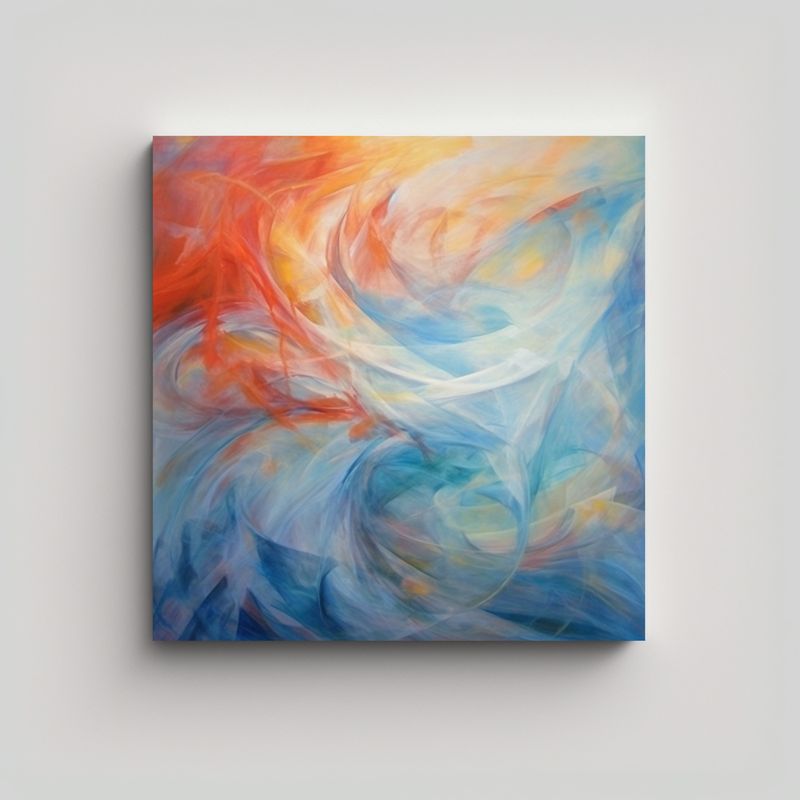 GENERICO - Cuadro Concepto Surrealista Tema Marino En 90x90 Cm